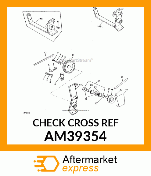 Hanger - HANGER, INTERMEDIATE DRIVE ASSY AM39354