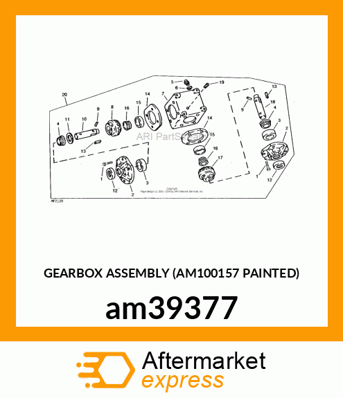 GEARBOX ASSEMBLY (AM100157 PAINTED) am39377