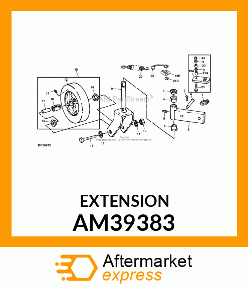 EXTENSION, EXTENSION, WELDED CASTER AM39383