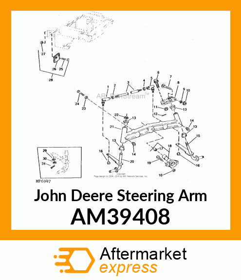 STEERING ARM, ARM, STEERING AM39408