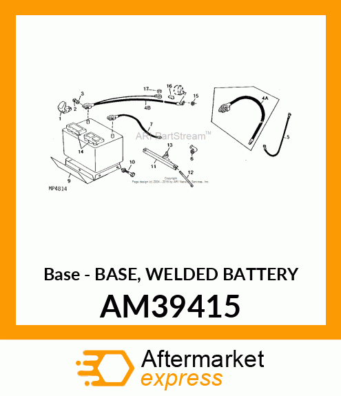 Base - BASE, WELDED BATTERY AM39415