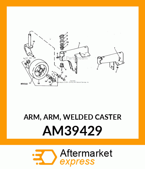 ARM, ARM, WELDED CASTER AM39429