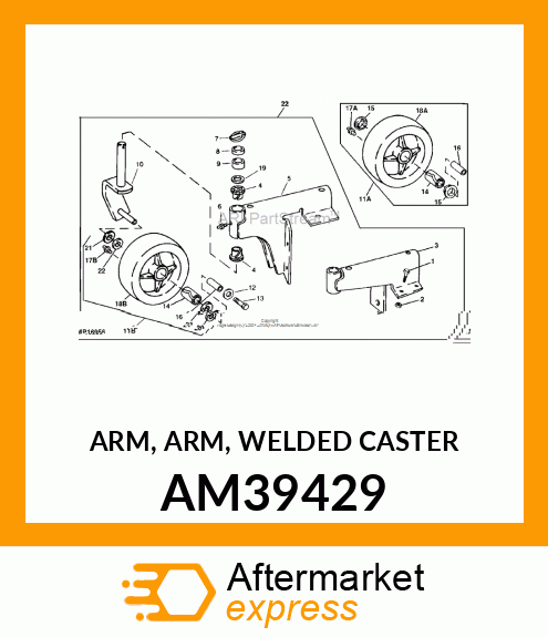 ARM, ARM, WELDED CASTER AM39429