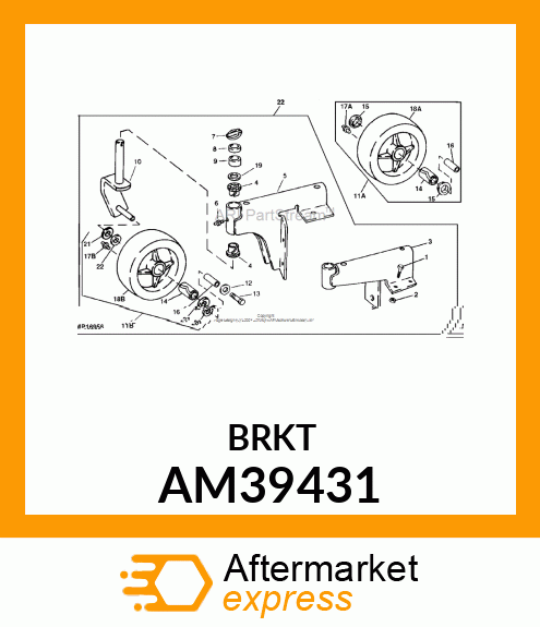 BRACKET, BRACKET, WELDED LH CASTER AM39431