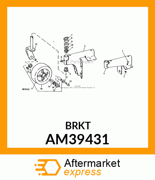 BRACKET, BRACKET, WELDED LH CASTER AM39431