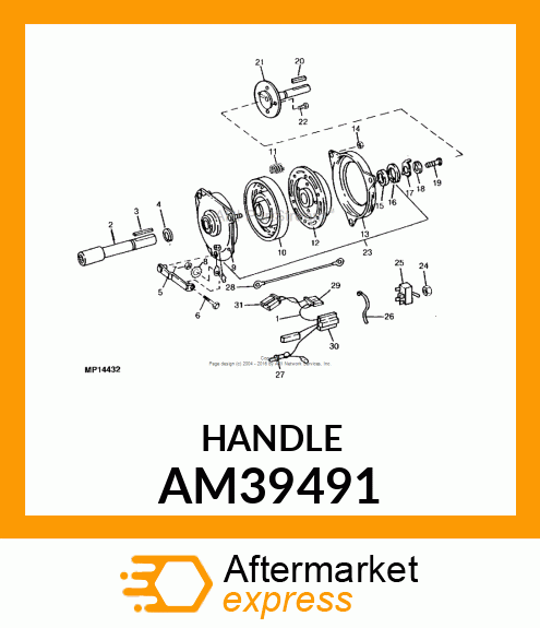 Shaft - SHAFT CLUTCH WELDED AM39491