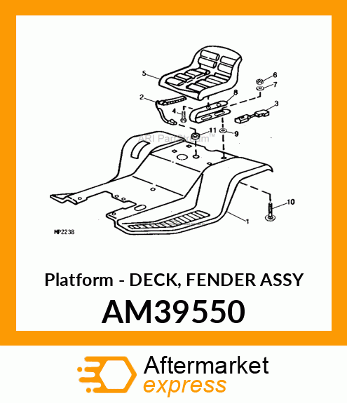 Platform - DECK, FENDER ASSY AM39550