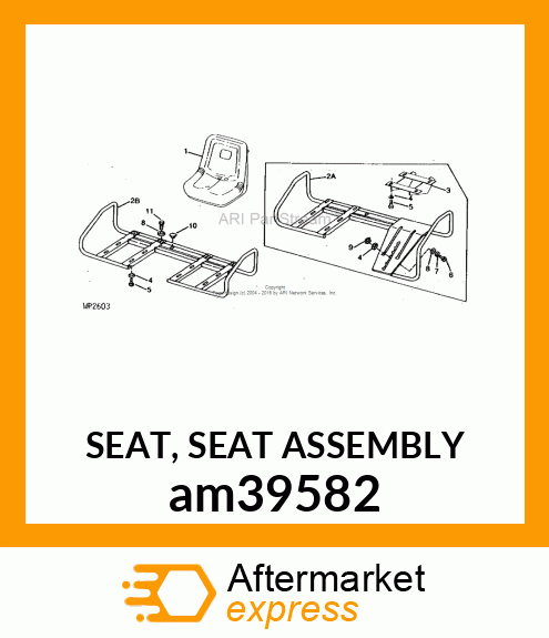 SEAT, SEAT ASSEMBLY am39582