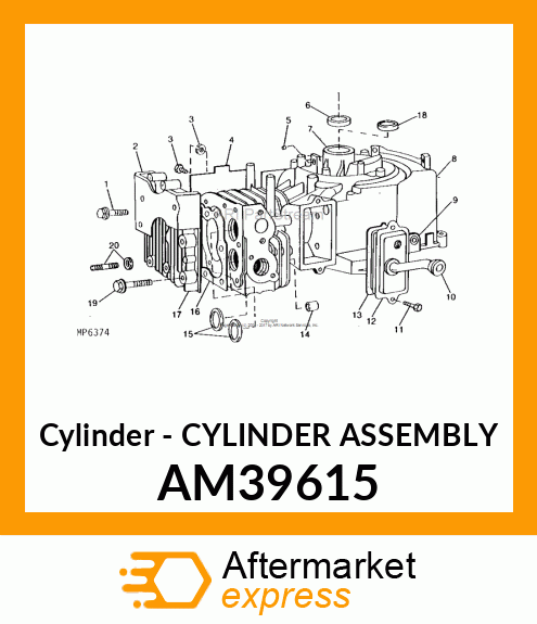 Cylinder - CYLINDER ASSEMBLY AM39615