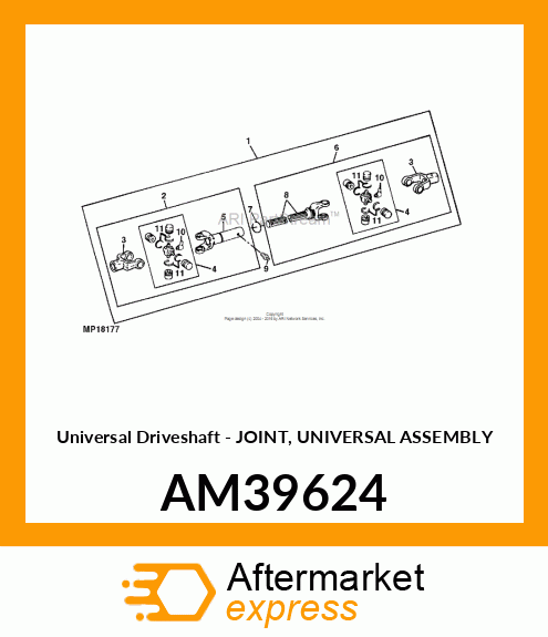 Universal Driveshaft - JOINT, UNIVERSAL ASSEMBLY AM39624