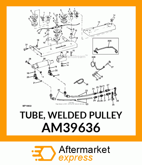 TUBE, WELDED PULLEY AM39636