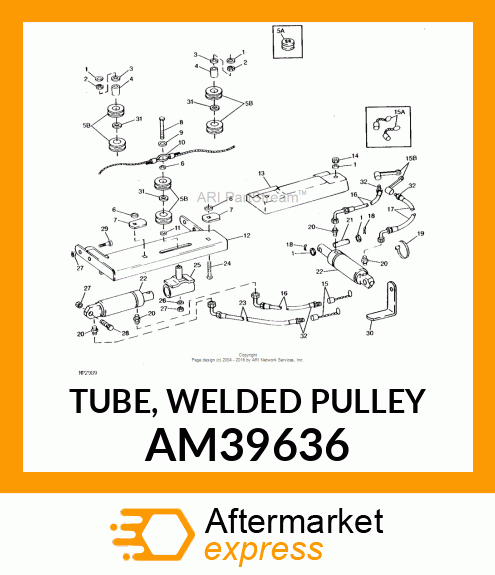 TUBE, WELDED PULLEY AM39636