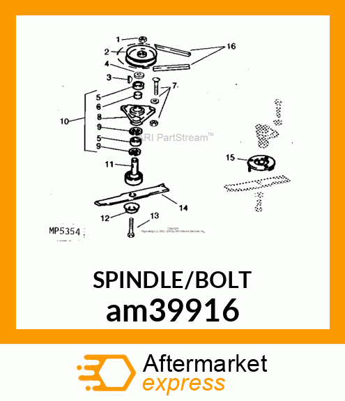 SPINDLE, SPINDLE, ASSEMBLED am39916