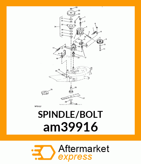 SPINDLE, SPINDLE, ASSEMBLED am39916