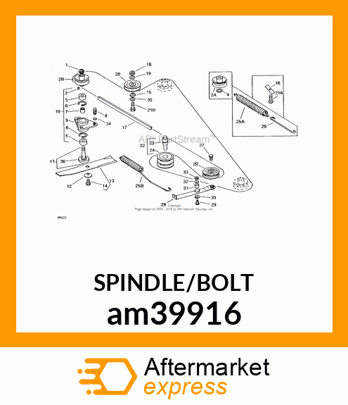 SPINDLE, SPINDLE, ASSEMBLED am39916