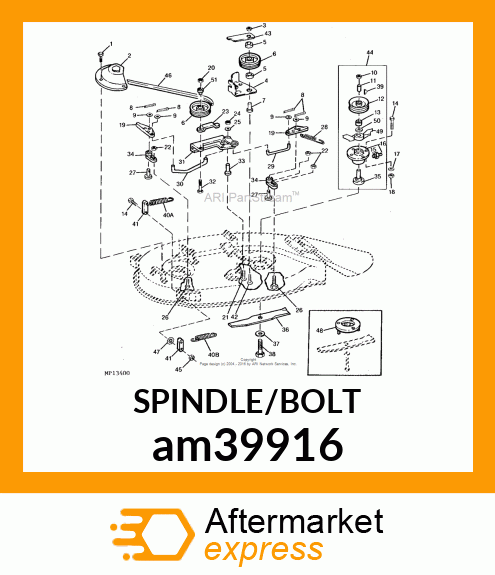 SPINDLE, SPINDLE, ASSEMBLED am39916