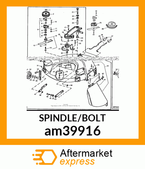 SPINDLE, SPINDLE, ASSEMBLED am39916