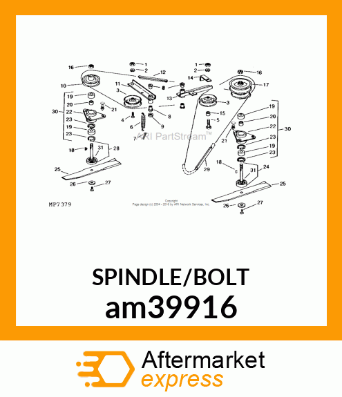 SPINDLE, SPINDLE, ASSEMBLED am39916