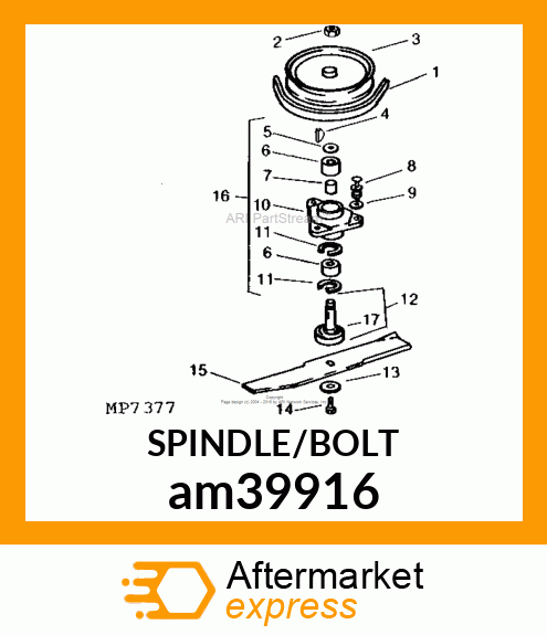 SPINDLE, SPINDLE, ASSEMBLED am39916