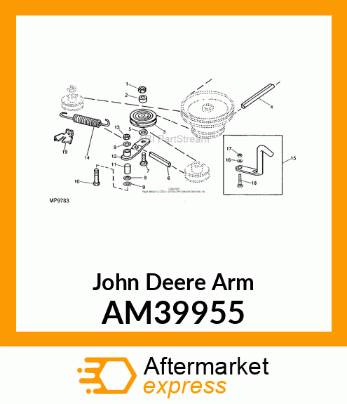ARM, IDLER HEAT TREATED amp; PAINTED AM39955