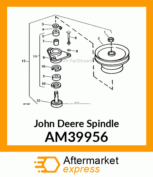 SPINDLE, SPINDLE, CENTER ASSEMBLY AM39956