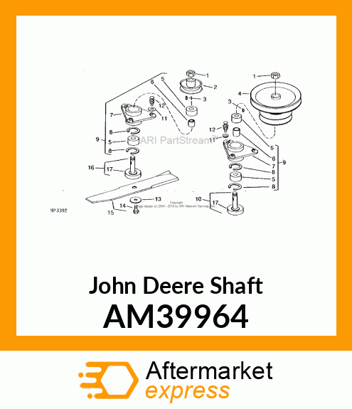 SHAFT, HUB W/ SHAFT amp; BEARING ASSEM AM39964