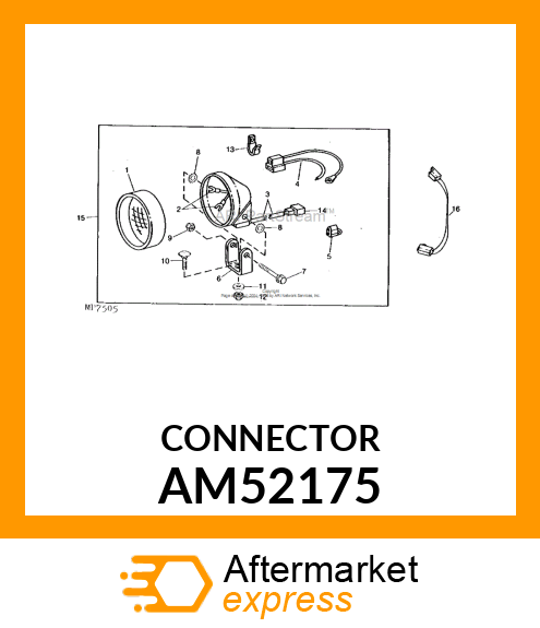 ELEC. CONNECTOR TERMINAL, CONNECTOR AM52175