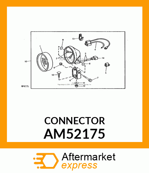 ELEC. CONNECTOR TERMINAL, CONNECTOR AM52175