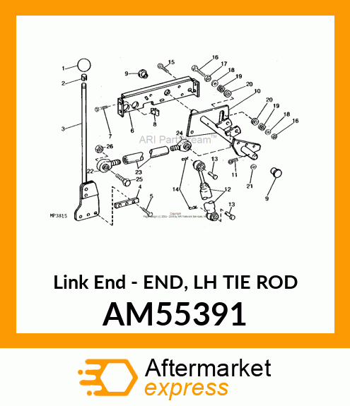 Link End - END, LH TIE ROD AM55391