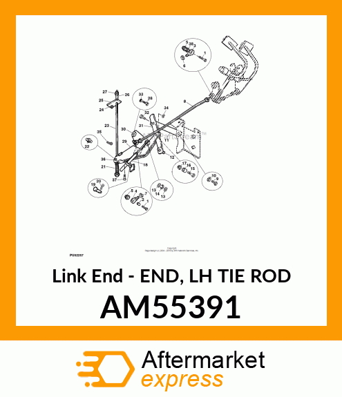 Link End - END, LH TIE ROD AM55391