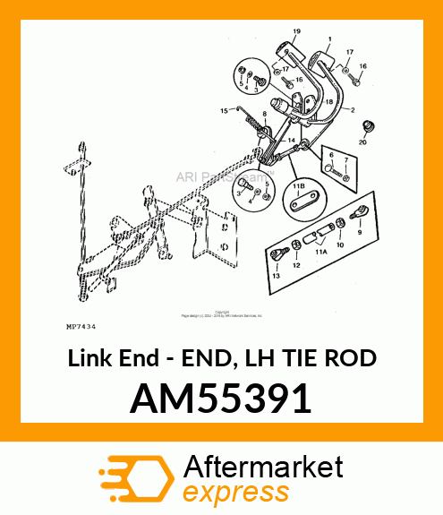 Link End - END, LH TIE ROD AM55391