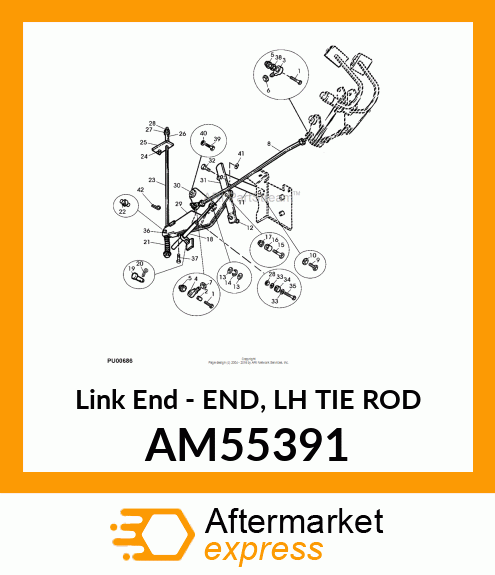 Link End - END, LH TIE ROD AM55391