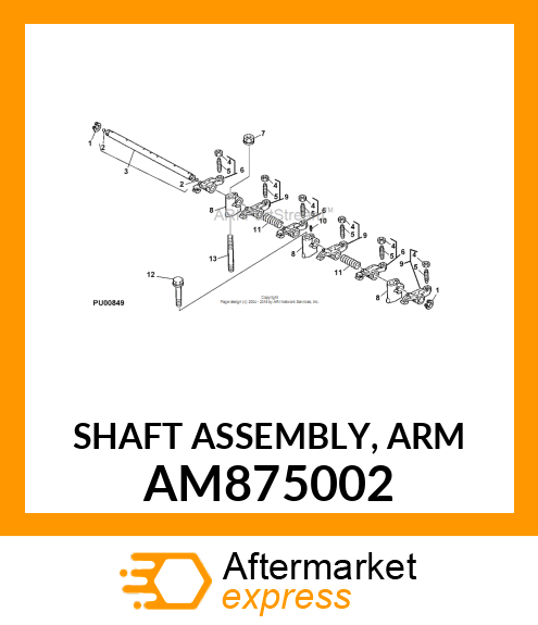 SHAFT ASSEMBLY, ARM AM875002