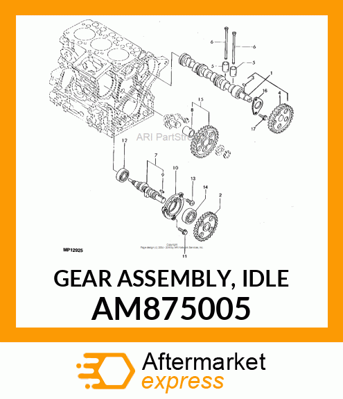 GEAR ASSEMBLY, IDLE AM875005