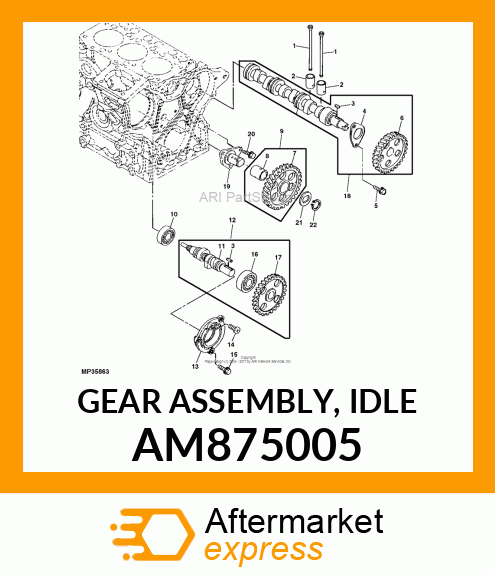 GEAR ASSEMBLY, IDLE AM875005