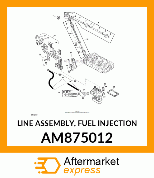 LINE ASSEMBLY, FUEL INJECTION AM875012