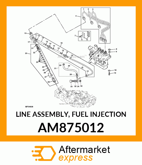LINE ASSEMBLY, FUEL INJECTION AM875012