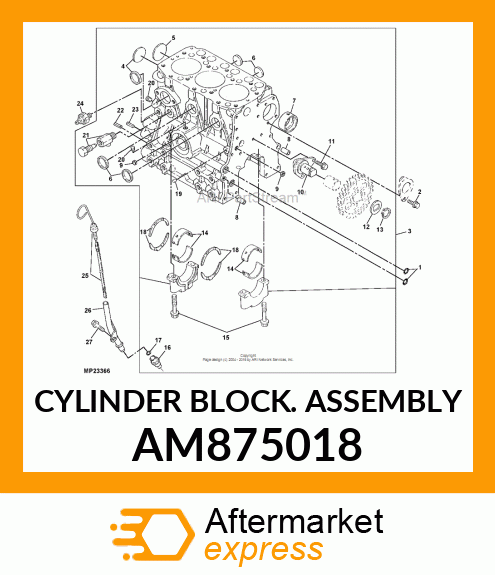 CYLINDER BLOCK ASSEMBLY AM875018