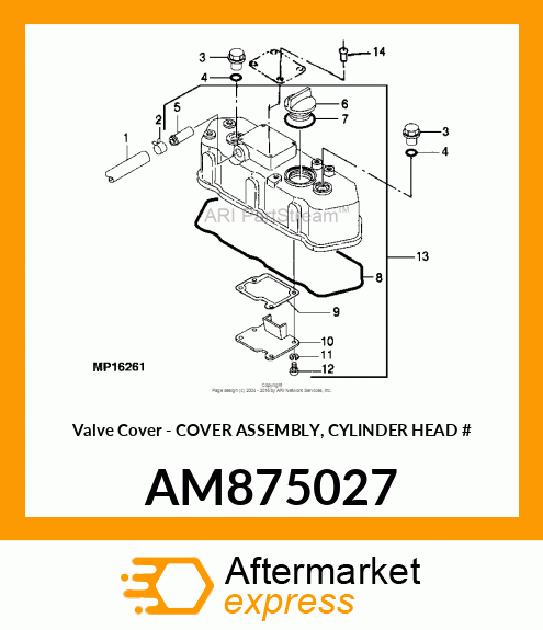 Valve Cover - COVER ASSEMBLY, CYLINDER HEAD # AM875027