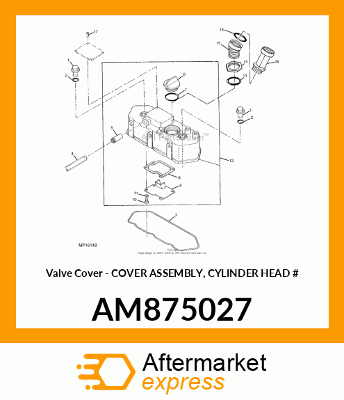 Valve Cover - COVER ASSEMBLY, CYLINDER HEAD # AM875027