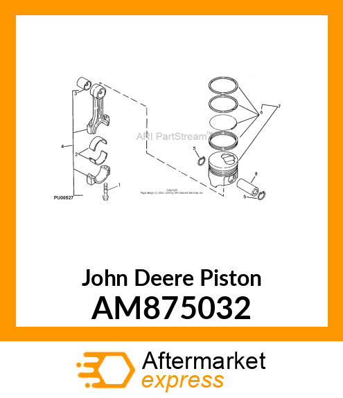 PISTON ASSEMBLY, 0.25 O.S. AM875032