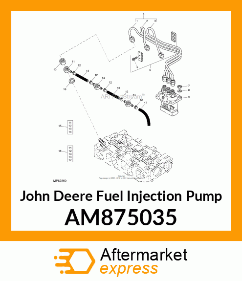 PUMP ASSEMBLY, FUEL INJECTION FOR AM875035