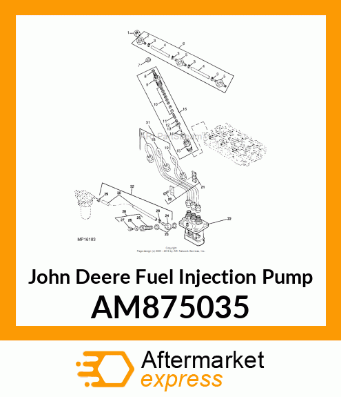 PUMP ASSEMBLY, FUEL INJECTION FOR AM875035