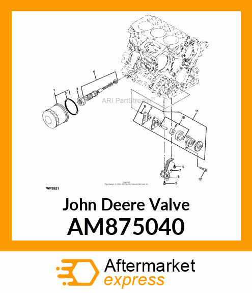 VALVE, PRESSURE REGULATING ASSEMBLY AM875040