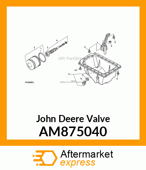 VALVE, PRESSURE REGULATING ASSEMBLY AM875040