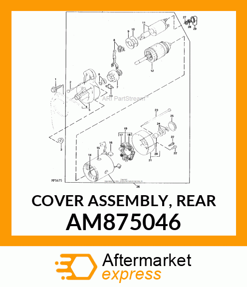 COVER ASSEMBLY, REAR AM875046