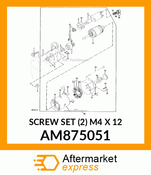 SCREW SET (2) M4 X 12 AM875051