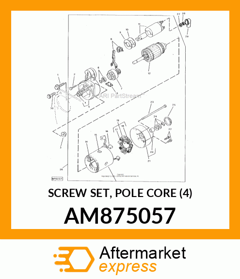 SCREW SET, POLE CORE (4) AM875057