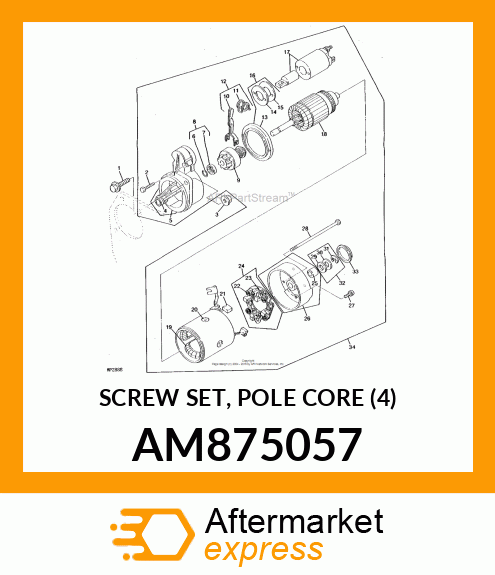 SCREW SET, POLE CORE (4) AM875057