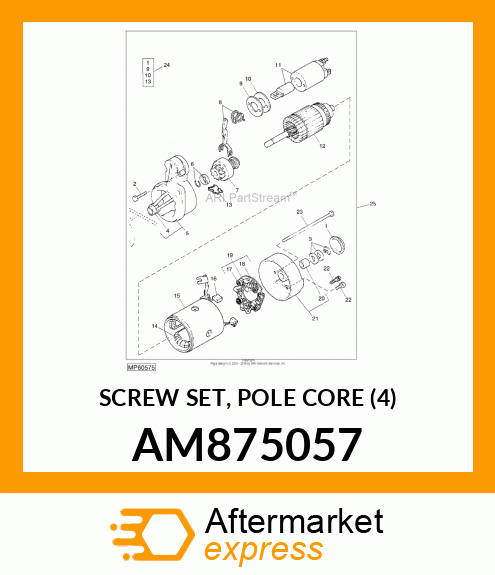 SCREW SET, POLE CORE (4) AM875057